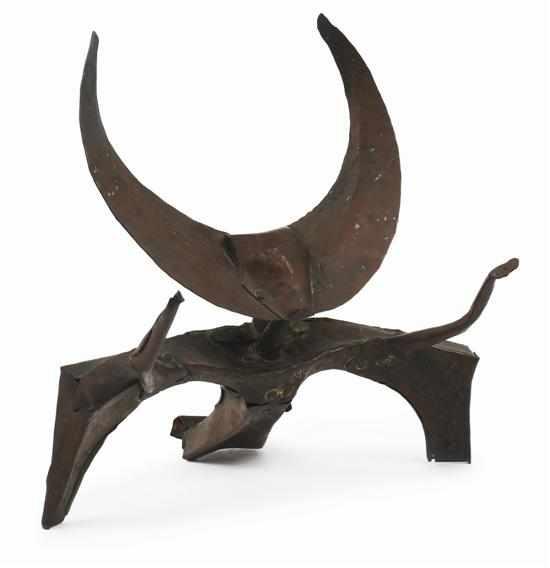 Appraisal: Donald Friend - Moon Sculpture copper riveted and stamped stamped