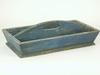 Appraisal: TOOL CARRIER - th C blue painted pine canted edge