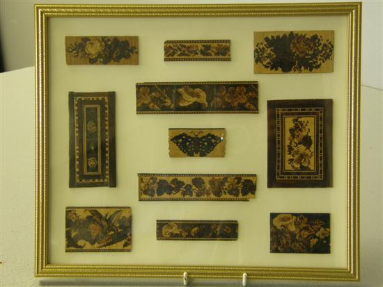 Appraisal: Eleven pieces of Tunbridge Ware tesserae mosaics to include a