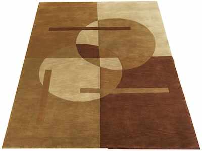 Appraisal: An Art Deco Style Gebbeh Rug Apprx '- x '-