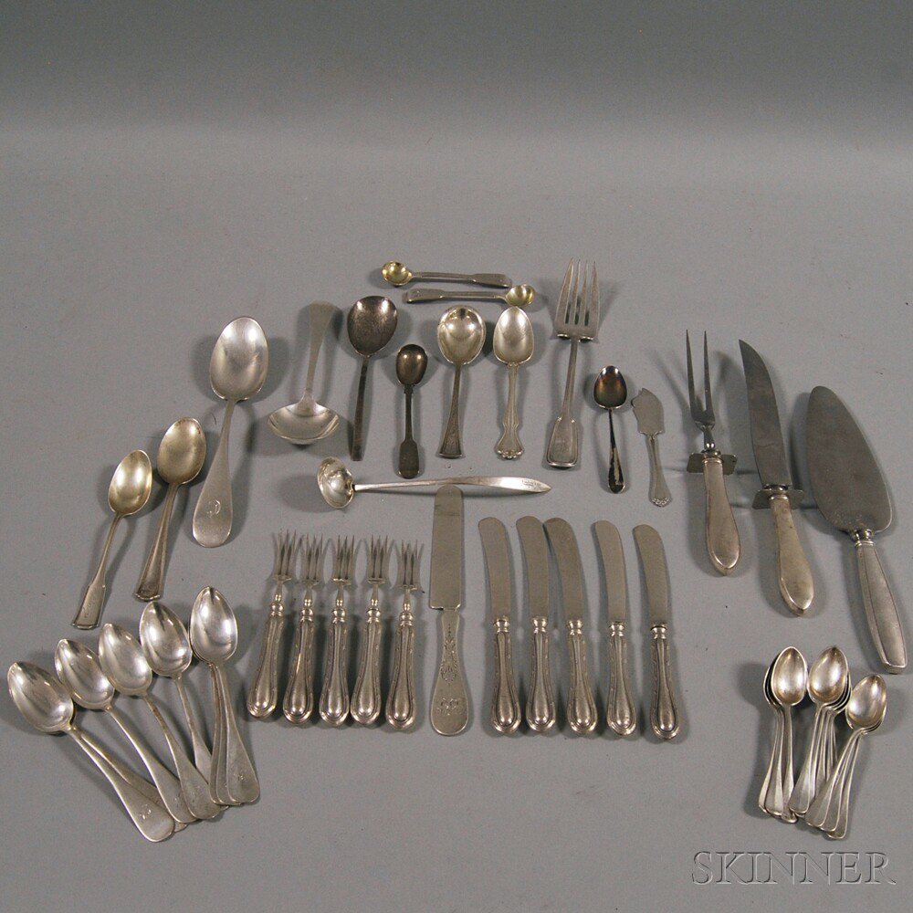 Appraisal: Small Group of Assorted English and American Sterling Silver Flatware