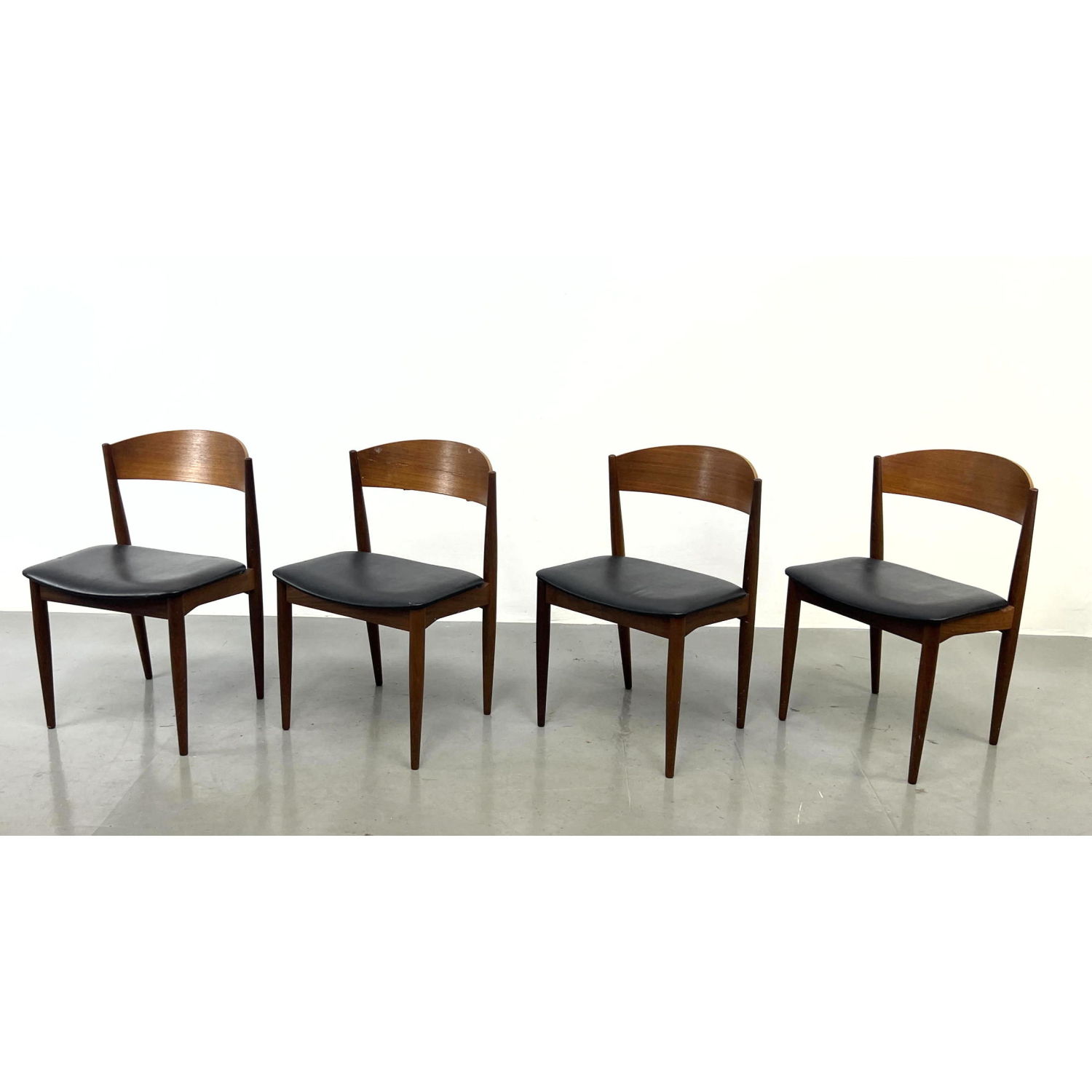 Appraisal: Set Danish Modern Teak Dining Chairs Dimensions H inches W