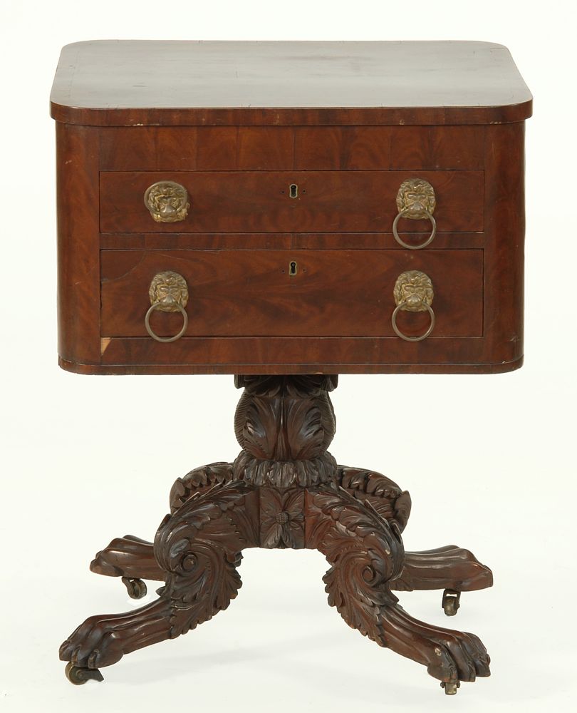 Appraisal: ANTIQUE AMERICAN FEDERAL TWO-DRAWER STAND th CenturyProbably New York circa