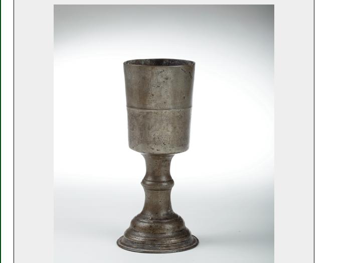 Appraisal: EARLY PEWTER CHALICE AMERICAN OR ENGLISH Unmarked Height Est -