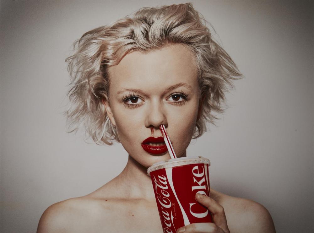 Appraisal: Tyler Shields b American Coke Chromogenic print dry mounted to