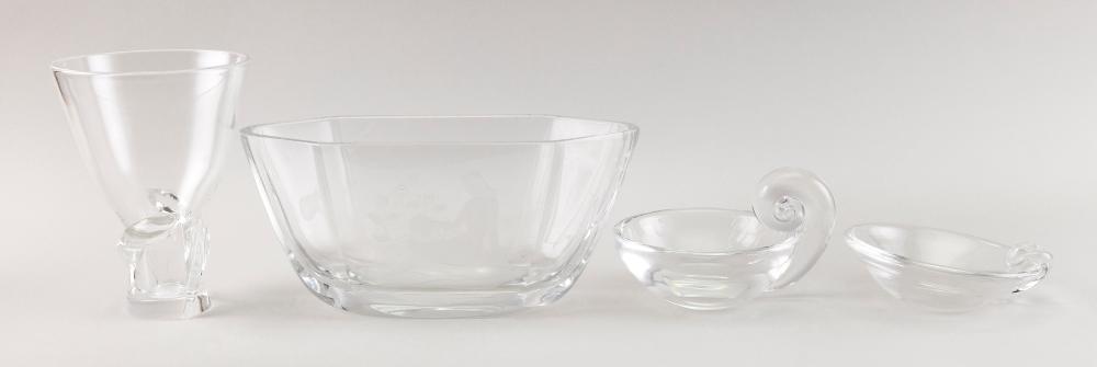 Appraisal: FOUR PIECES OF CONTEMPORARY STEUBEN AND OTHER CRYSTAL TH CENTURYFOUR