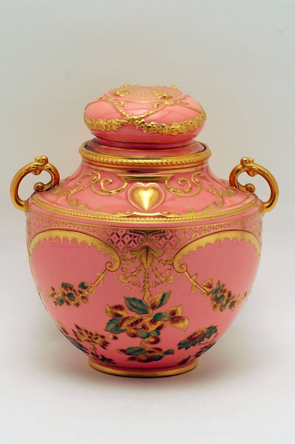 Appraisal: Royal Crown Derby covered vase decorated with gilt and enameled