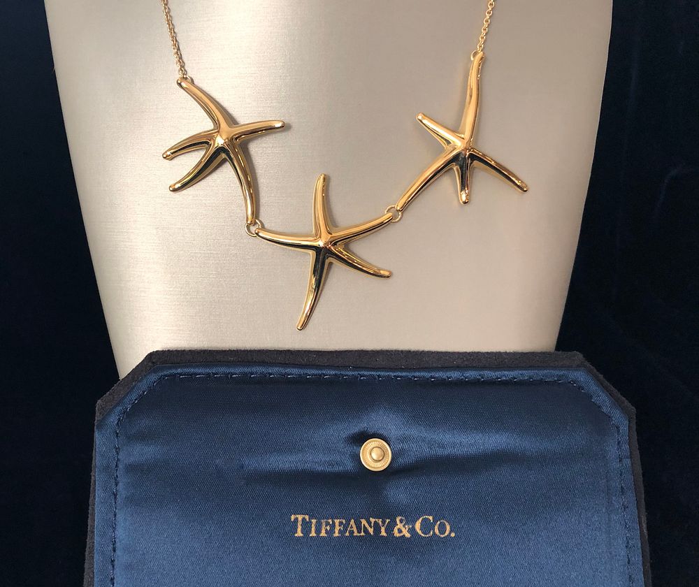 Appraisal: Tiffany Co Elsa Peretti k Gold Tri-Starfish Necklace Tiffany Co