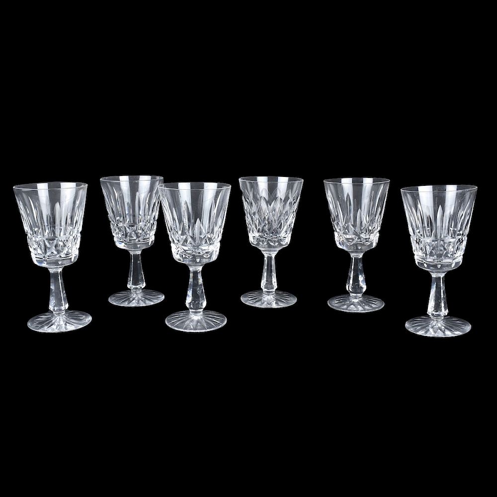 Appraisal: Six Waterford Crystal Water Goblets Grouping of Six Waterford Crystal