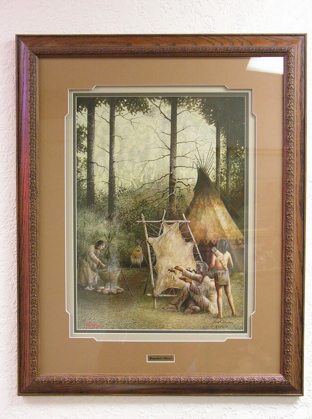 Appraisal: BILL JAXON NATIVE AMERICAN PRINT Bill Jaxon Signed and numbered