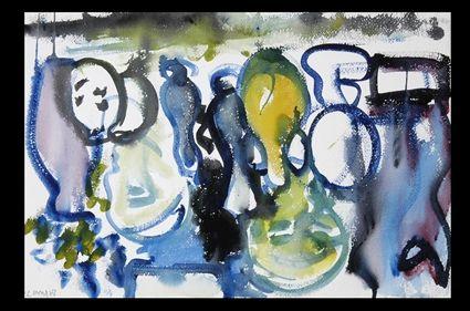 Appraisal: ROBERT DENIRO SR - STILL LIFE Watercolor on paper x