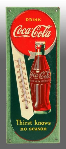 Appraisal: Masonite Coca-Cola Thermometer Description s Bright clean and shiny Very