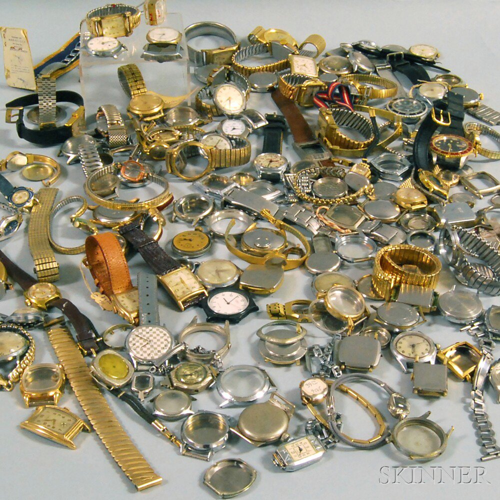 Appraisal: Large Collection of Vintage and Fashion Wristwatches Watch Parts and