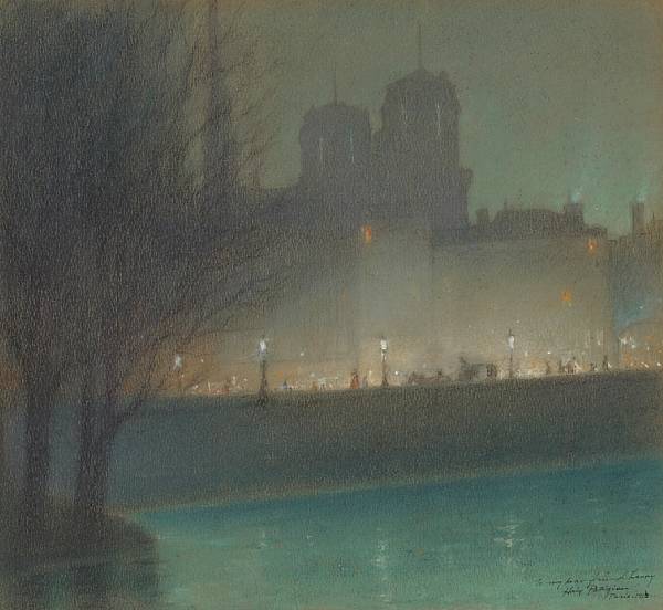 Appraisal: Haig Patigian Armenian American - View of Notre Dame Paris