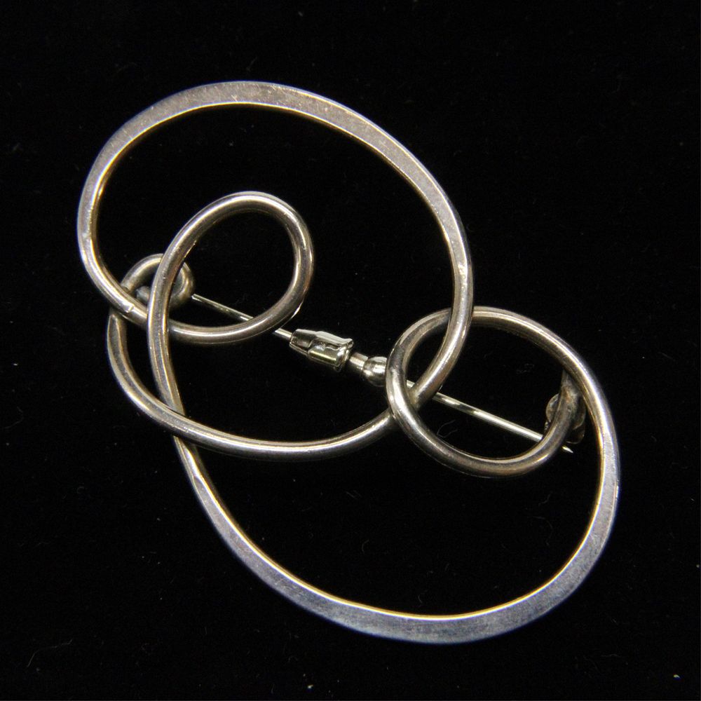 Appraisal: Henry Steig Modernist Swirl Brooch Henry Steig modernist Scandinavian sterling