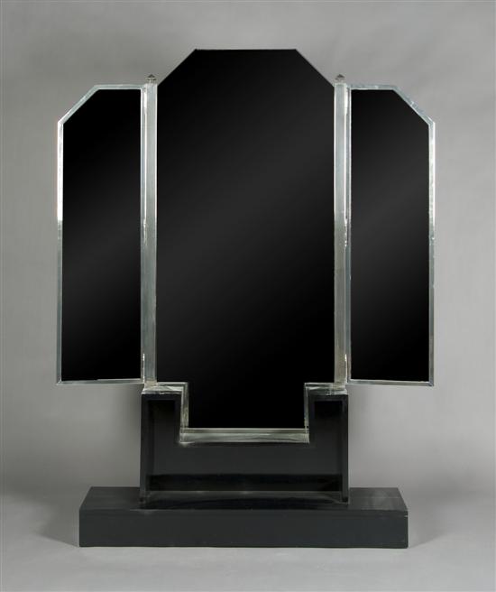 Appraisal: A French Art Deco Ebonized Vanity Height x width inches