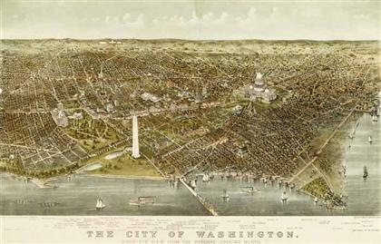 Appraisal: piece American Bird's-Eye City View Chromolithograph Currier N Ives J