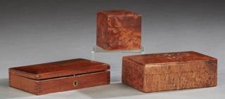 Appraisal: Group of Three French Boxes th c consisting o Group