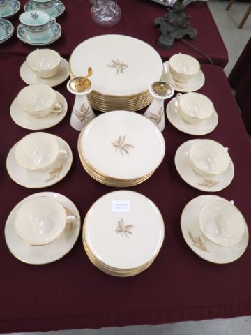 Appraisal: Pcs Lenox Wheat Dinner Service for gold on ivory excellent