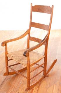 Appraisal: Ladder Back Rocking Chair Circa s th Century mixed wood