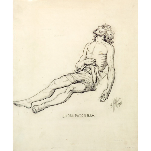 Appraisal: Edward Hopper American - Reclining Man pencil on paper x