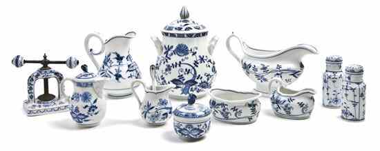 Appraisal: A Collection of Porcelain Articles including Blue Danube English and