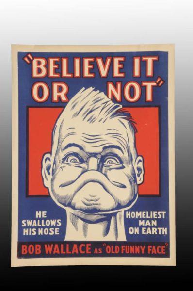 Appraisal: Paper Ripley's Believe It or Not Poster Description Circa Original