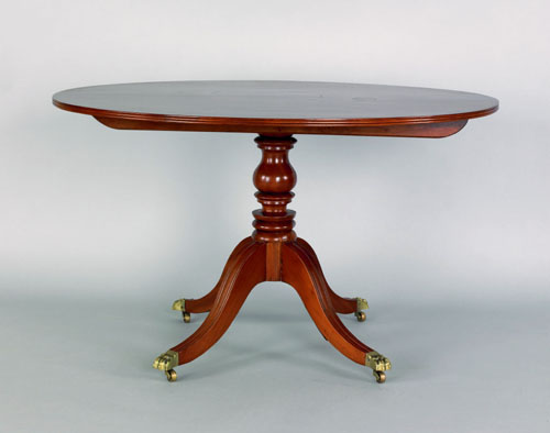 Appraisal: George III mahogany breakfast table late th c the circular