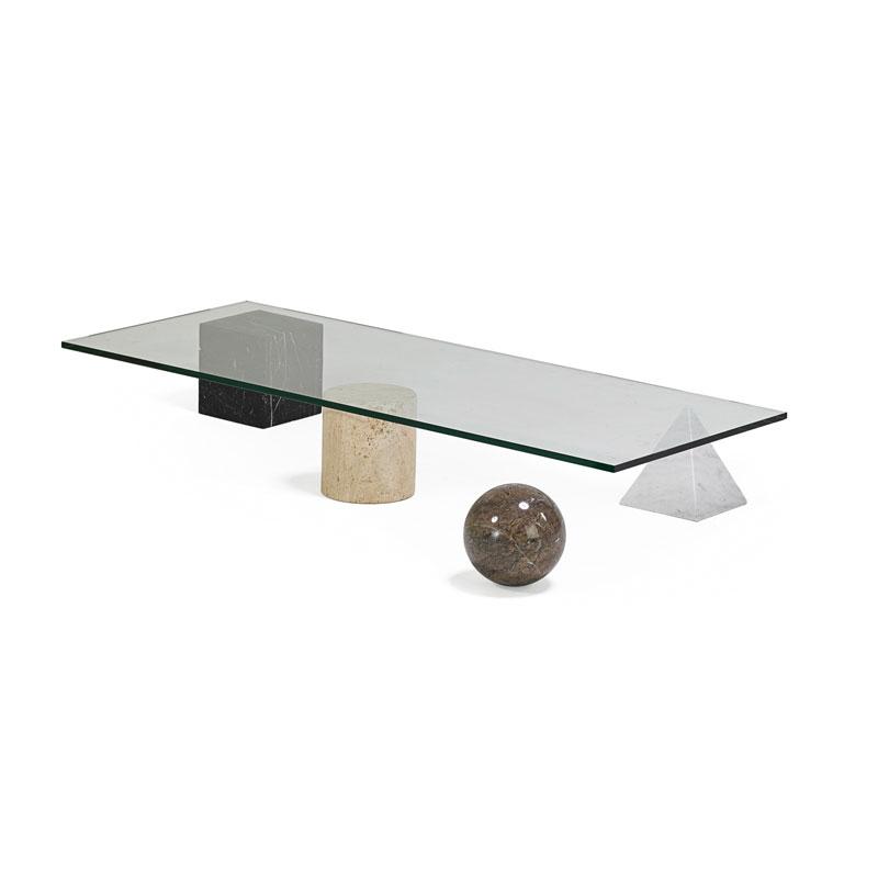 Appraisal: LELLA AND MASSIMO VIGNELLI Coffee table Condition Report Repaired cracks