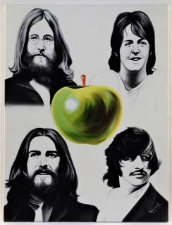 Appraisal: Hector Monroy Beatles Apple Records O C Painting MEXICO TH