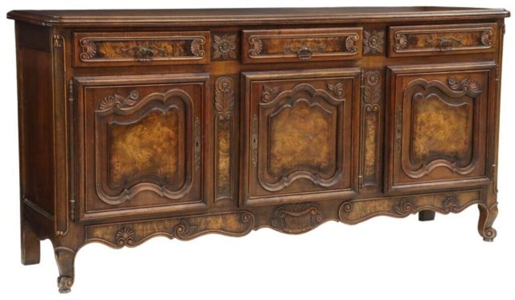 Appraisal: French Provincial Louis XV style sideboard th c three drawers