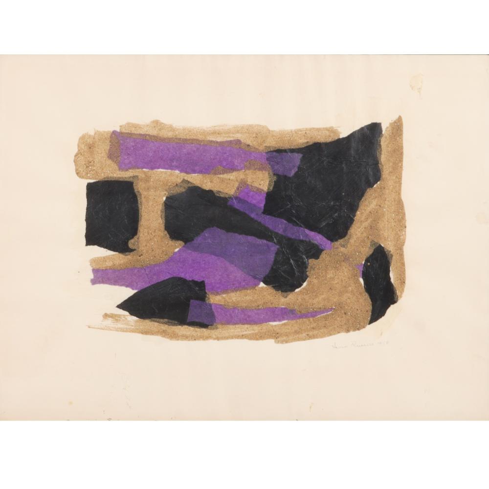 Appraisal: JAMES SPENCER RUSSELL AMERICAN - UNTITLED ABSTRACT MIXED MEDIA ON