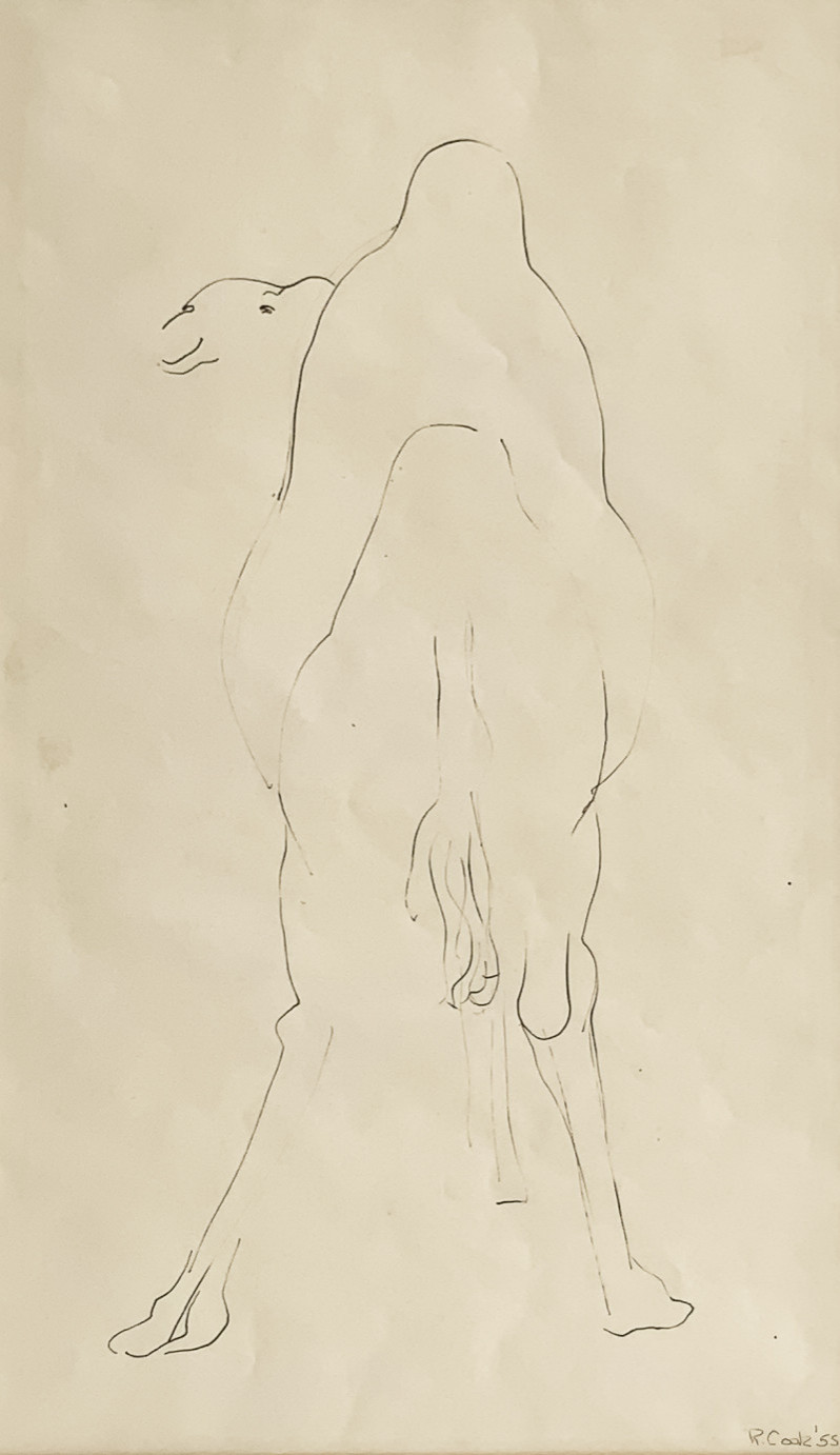 Appraisal: Robert Howard CookAmerican - Untitled Study of a Camel ink