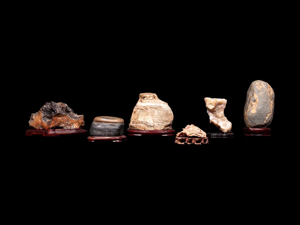 Appraisal: Six Chinese Scholar's Rocks Six Chinese Scholar's Rocks TH CENTURY