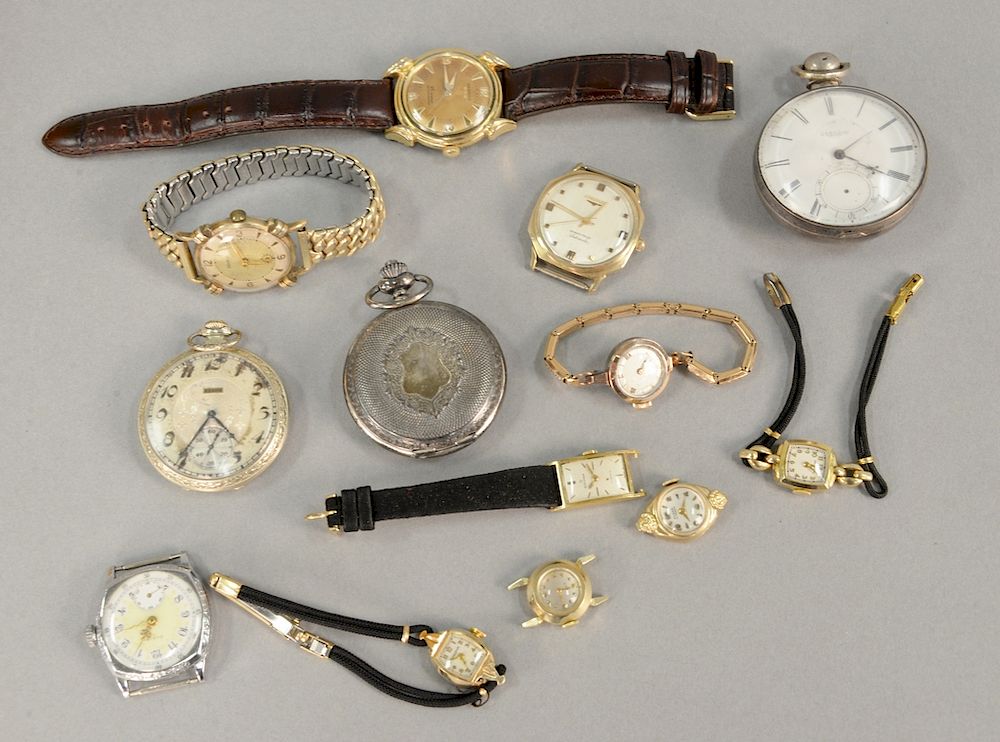 Appraisal: Twelve piece lot to include nine vintage mens wristwatches and