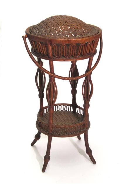 Appraisal: Victorian wicker sewing stand late th century