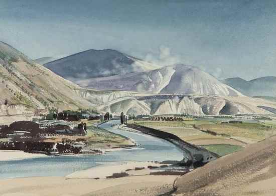 Appraisal: Rowland Hilder OBE PRI - The Pyrenees watercolour signed lower