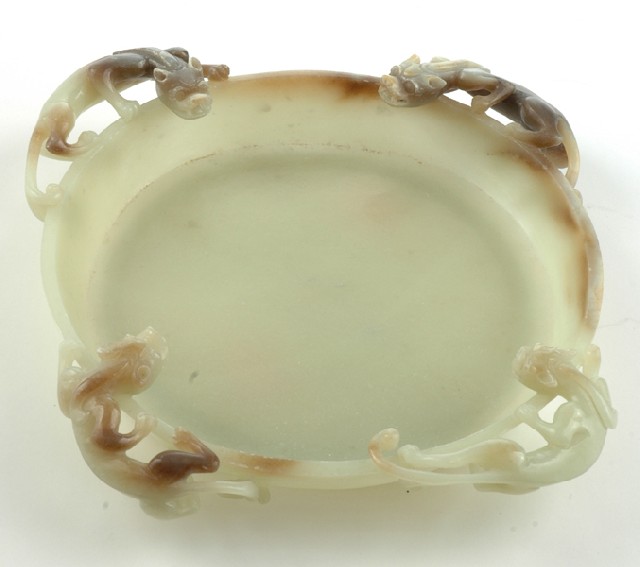 Appraisal: A CHINESE JADE DISH th century Of shallow form the