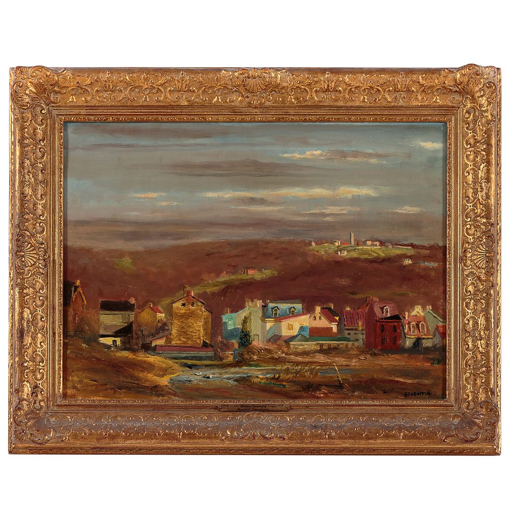 Appraisal: Walter Stuempfig Pastoral Scene oil on canvas American - Oil