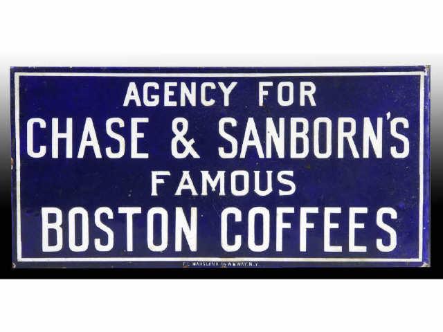 Appraisal: Lot of Chase Sanborn's Flange Signs Description s Porcelain One