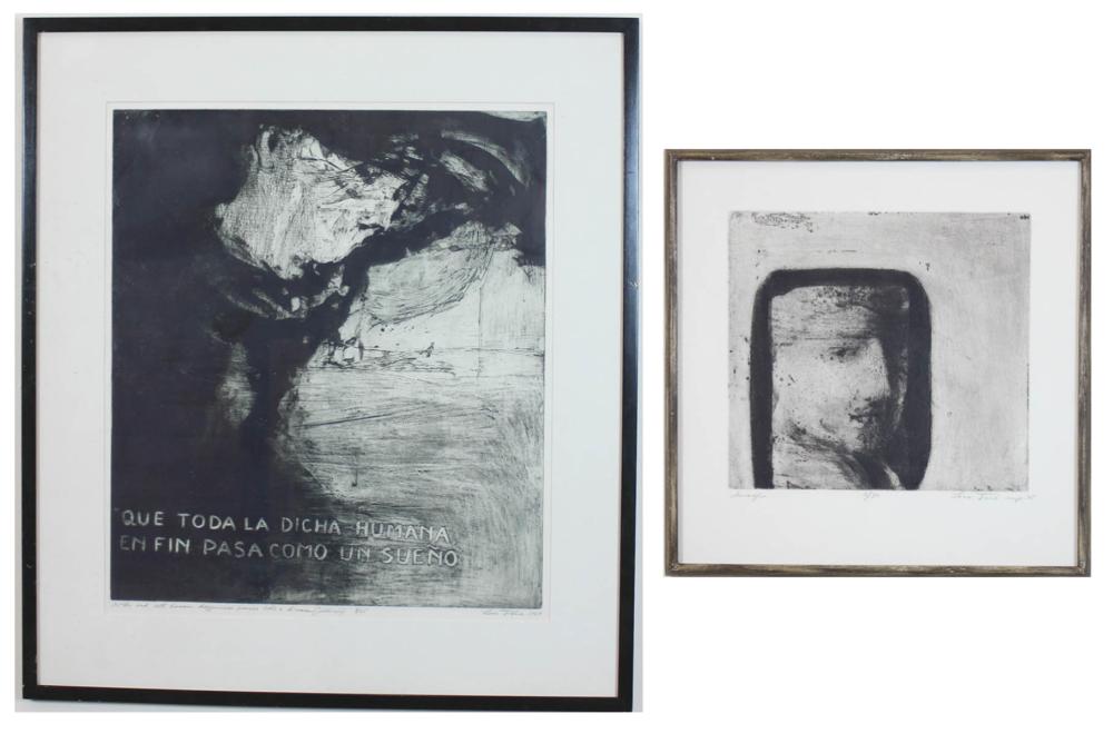 Appraisal: LOIS FINE United States born two etchings and aquatints Image