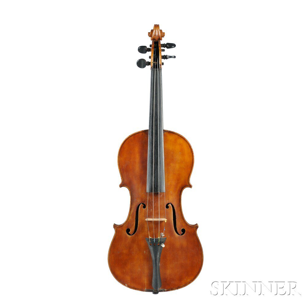 Appraisal: Modern Violin c s length of back mm with silver-mounted