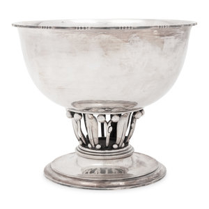 Appraisal: A Georg Jensen Silver Louvre Bowl Copenhagen Circa the underside