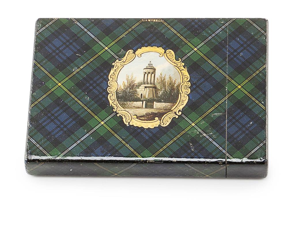 Appraisal: A 'CAMPBELL' TARTANWARE CARD CASE TH CENTURY the rectangular case