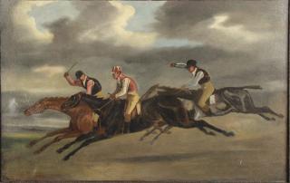 Appraisal: Attributed to Samuel Henry Alken oil on paper signed and