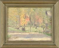 Appraisal: GEORGE A TRAVER American - SHADOW ACROSS THE ROAD WILLIAMSBURG