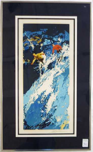 Appraisal: LEROY NEIMAN SERIGRAPH New York Illinois - Ski Slope circa