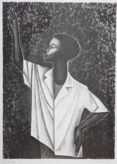 Appraisal: Elizabeth Catlett American - Waving Lithograph Signed and dated in