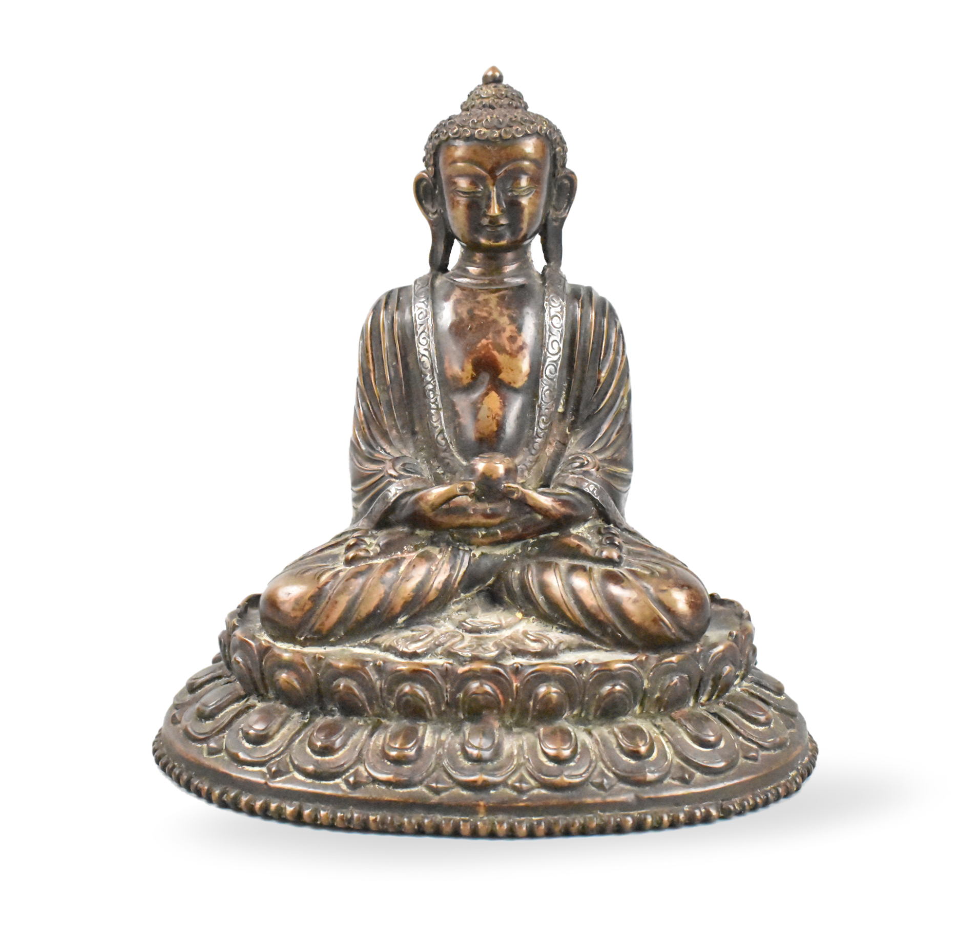 Appraisal: A Chinese bronze case Buddha figure dating from the Qing