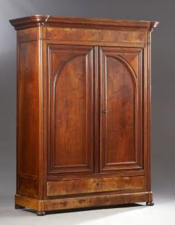 Appraisal: French Charles X Carved Walnut Armoire early th c the